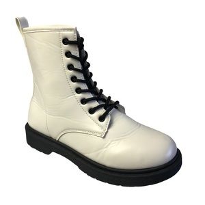 Charles Albert White Combat Boots